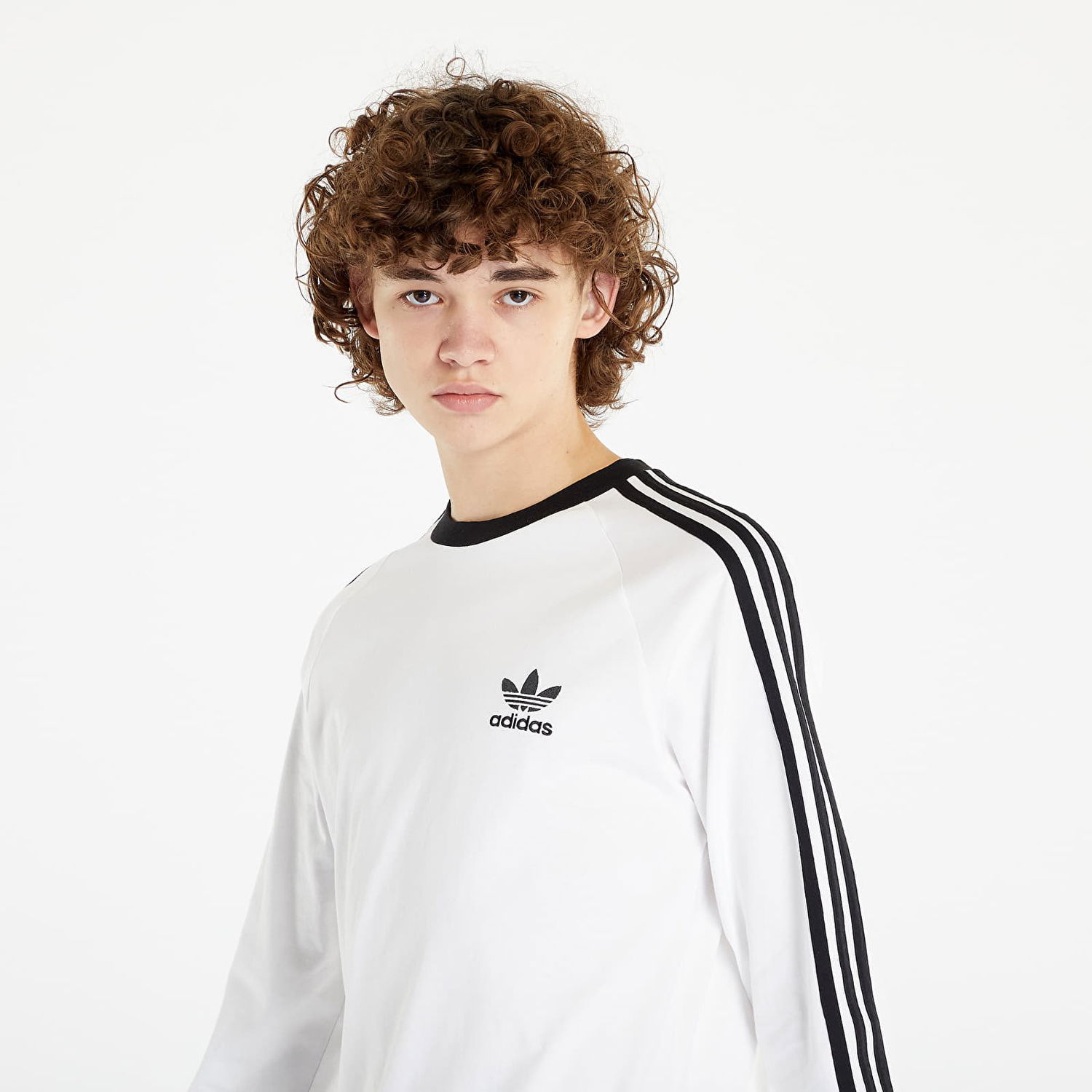 T-shirt adidas Originals 3-Stripes Long Sleeve Tee Hvid | IA4879, 1