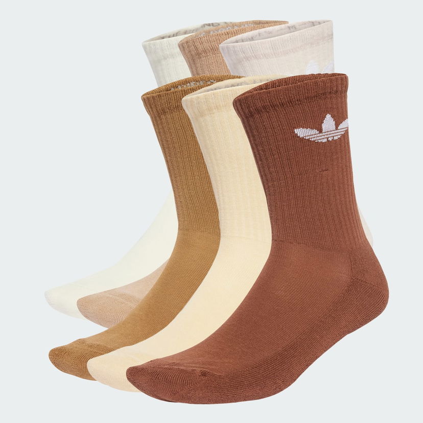 Sokker adidas Performance Trefoil Cushion Crew Socks - 6 Pairs Brun | JY2678