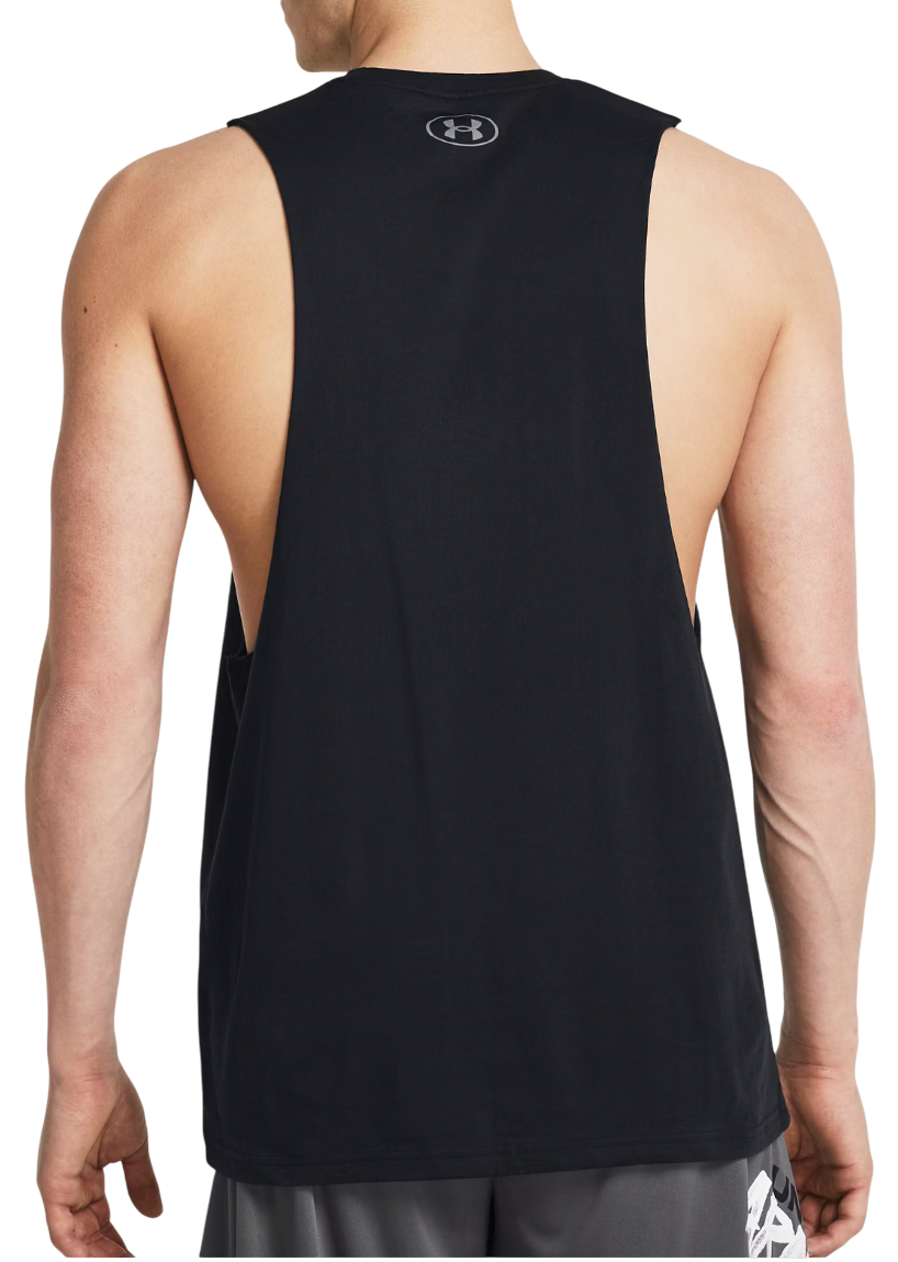 Tanktop Under Armour Sportstyle Left Chest Cut-Off Tank Top Sort | 1329286-001, 1