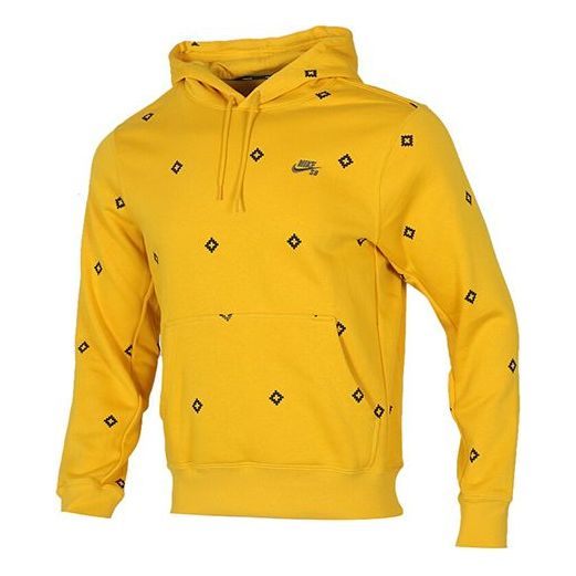 Sweatshirt Nike SB SB Icon Printed Hoodie Gul | BV0881-743