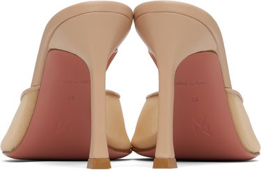 Tilbehør Amina Muaddi Amina Muaddi Alexa Mesh 95 Heeled Sandals Beige | SSENSE EXCLUSIVE 95MM ALEXA MESH, 1