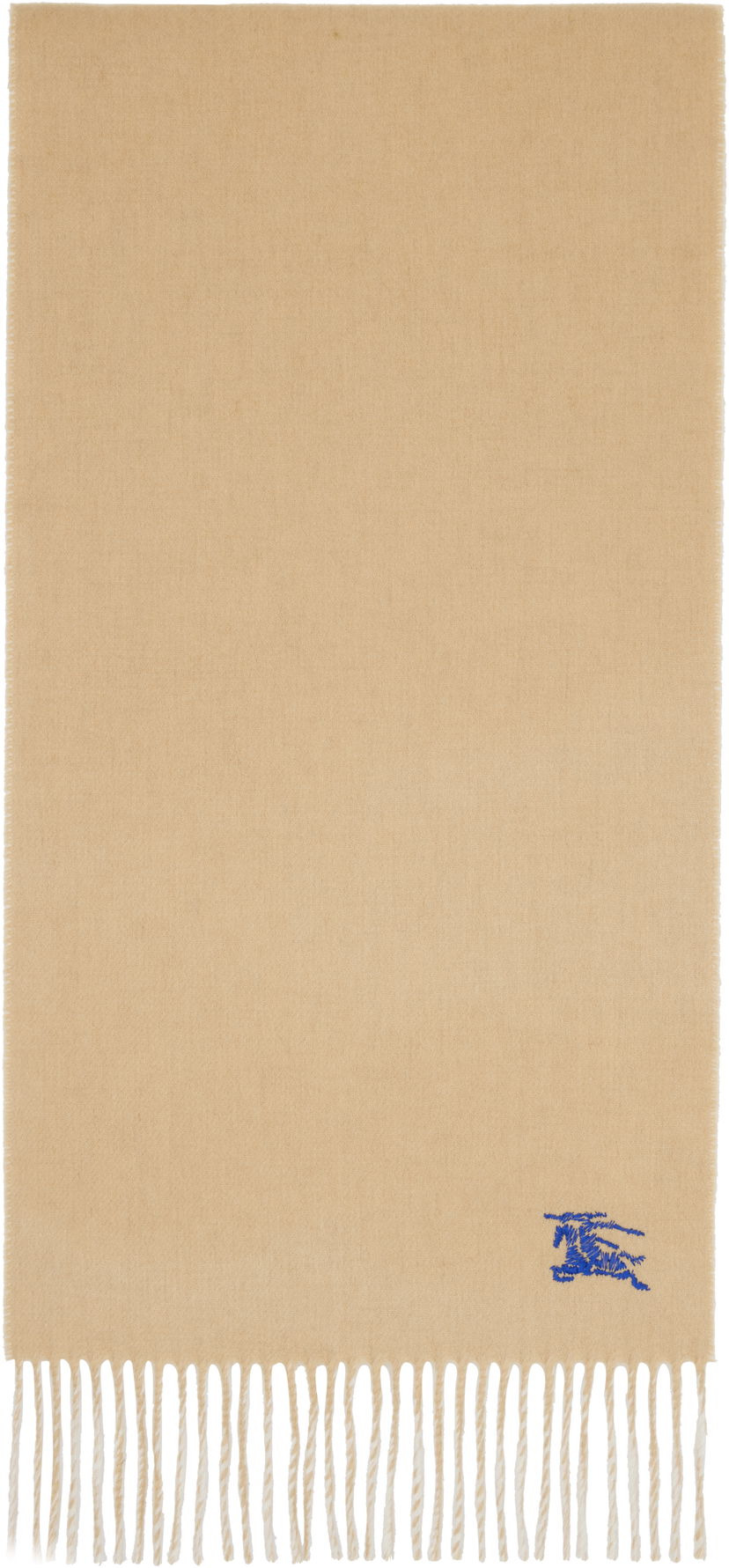 Tørklæde Burberry Burberry Cashmere Scarf with Fringes Beige | 8110020