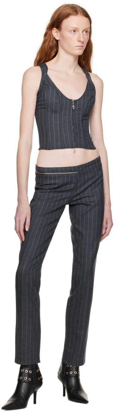 Bukser Miaou Miaou Hannah Jewett Edition Maeve Pinstripe Trousers Grå | 1030PSWBRI, 3