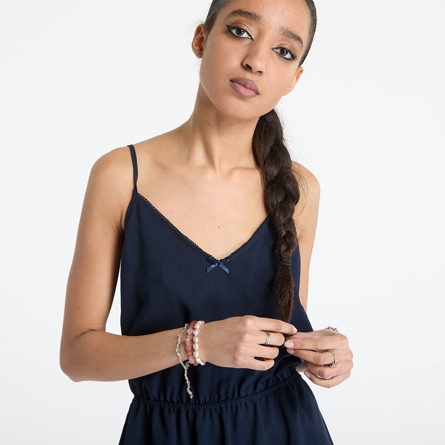 Kjole Tommy Hilfiger Tommy Jeans Essential Strap Dress Mørkeblå | DW0DW20613 C1G, 1