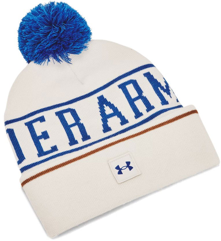 Beanie Under Armour Halftime Pom Beanie Hat Hvid | 1386634-110, 0