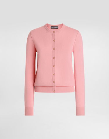 Sweater Dolce & Gabbana Dolce & Gabbana Cashmere Cardigan with Inside-Out Seams Lyserød | FXV05TJBW0BF0473, 0