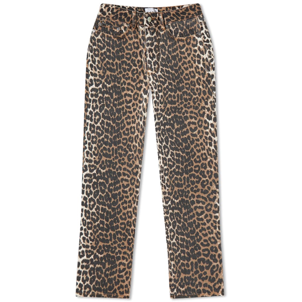 Jeans GANNI Leopard Print Flare Jeans Flerfarvet | J1059-943, 0
