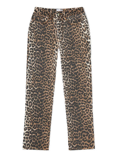 Jeans GANNI Leopard Print Flare Jeans Flerfarvet | J1059-943