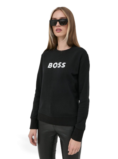 Sweatshirt BOSS Cotton Crewneck Sort | 50468357