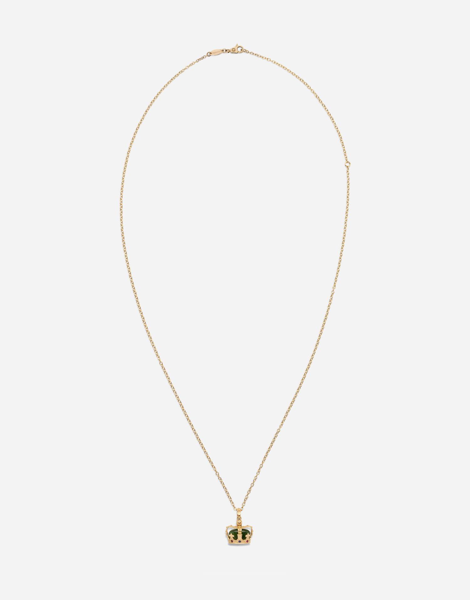 Halskæde Dolce & Gabbana Dolce & Gabbana Royal Crown Pendant with Jade, Rubies, and Sapphire Gul | WAKK1GWNFG1ZOO00, 0