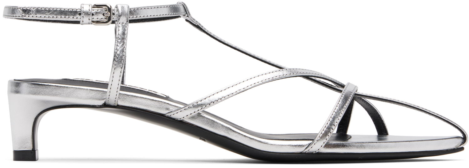 Sneakers og sko Jil Sander Jil Sander Cage Low Heel Sandals Metalisk | J15WP0129_P4836, 0