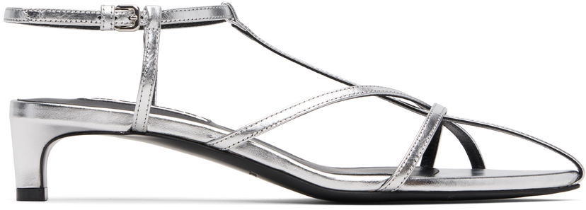 Sneakers og sko Jil Sander Jil Sander Cage Low Heel Sandals Metalisk | J15WP0129_P4836