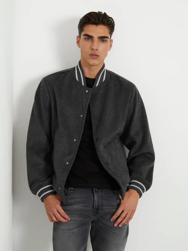 Bomberjakke GUESS Back Logo Bomber Jacket Sort | M4RL39WFWS2, 0