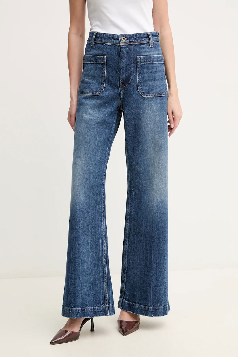 Jeans Polo by Ralph Lauren Polo Ralph Lauren High-Waisted Wide-Leg Jeans Blå | 211969382
