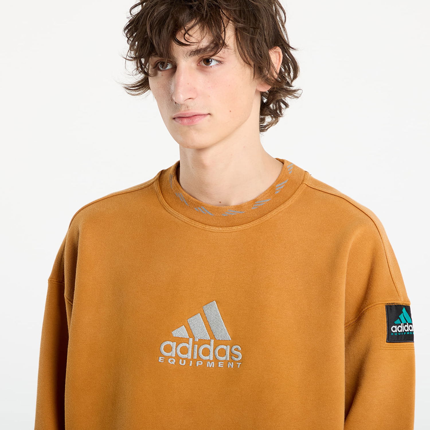 Sweatshirt adidas Originals Adidas Equipment Reflective Embroidery Crew Sweatshirt Orange | JX1457, 1