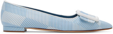 Kjole Manolo Blahnik Manolo Blahnik Maysale Ballerina Flats Blå | 124-2513-0001, 0