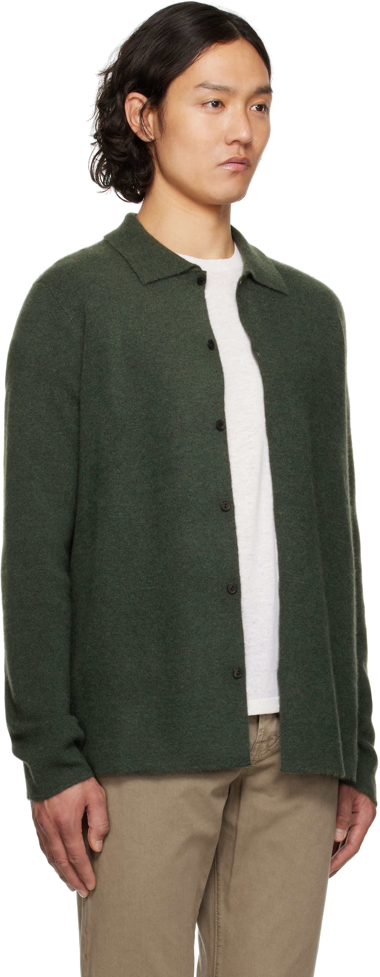 Sweater The Row The Row Iverson Cardigan Grøn | 874-Y363, 1
