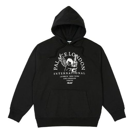 Sweatshirt Palace Palace International Print Hoodie Sort | P25CS069