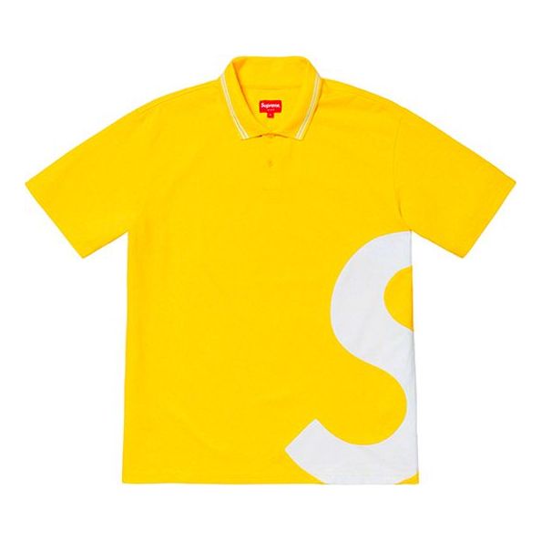 Polo skjorte Supreme S Logo Polo Shirt Gul | SUP-SS19-10390
