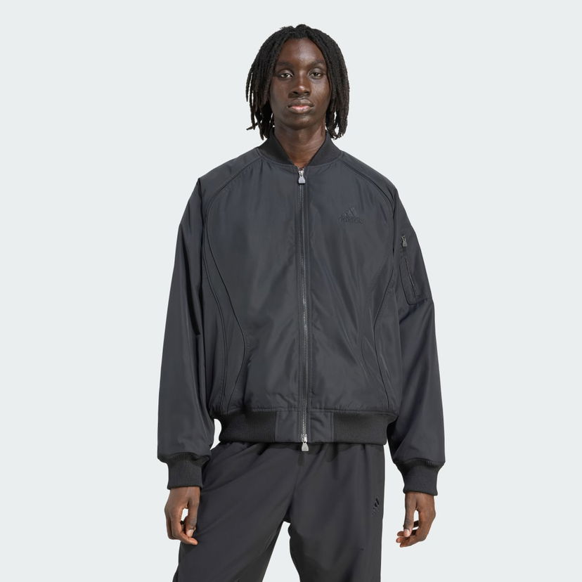 Bomberjakke adidas Performance Teamgeist Padded Bomber Jacket Sort | JW3498