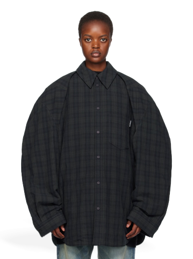 Skjorte Balenciaga Detachable Sleeves Shirt Sort | 751728 TOM17