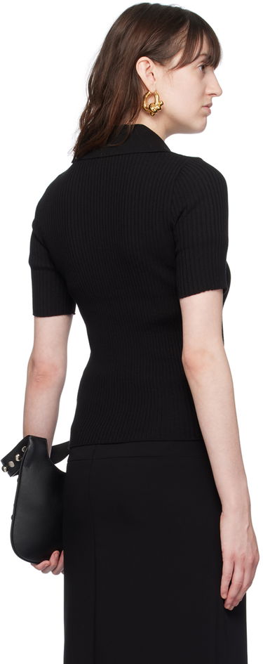 Polo skjorte Courrèges Polo Shirt Sort | 224MPO029FI0001, 2