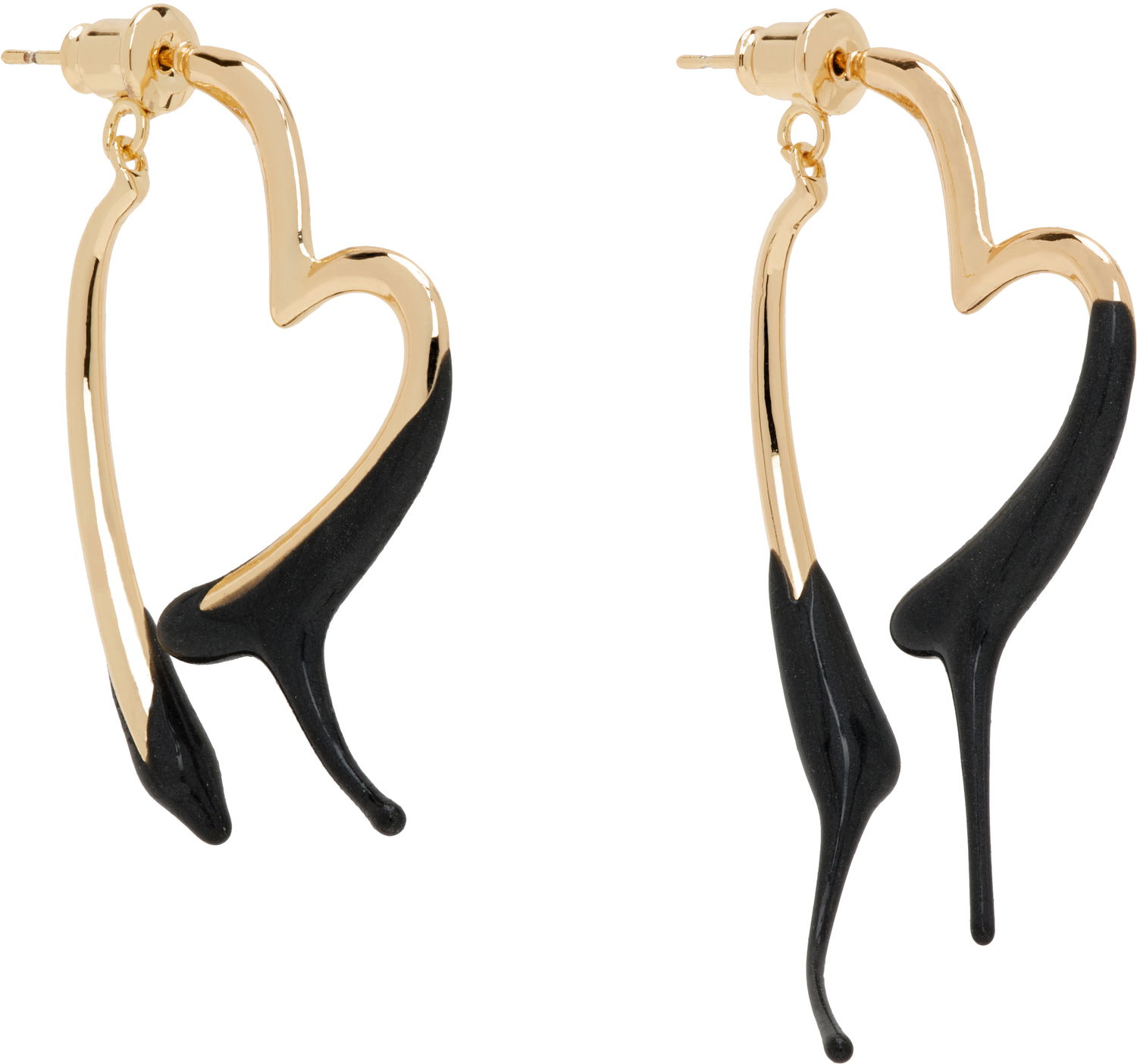 Øreringe Ottolinger Ottolinger Heart Drop Earrings Metalisk | 12590082501, 1