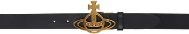 Bælter Vivienne Westwood Black Line Orb Buckle Belt Sort | 82010072U-L008N-, 0