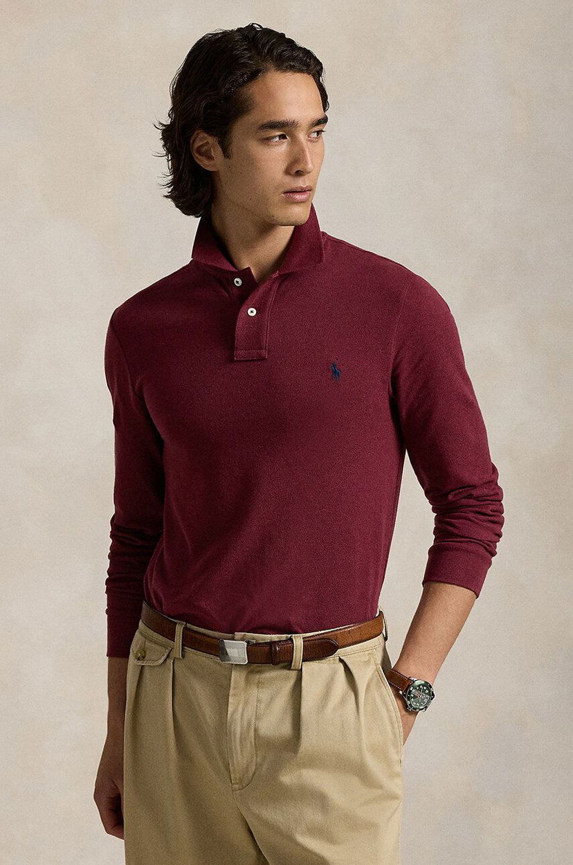 Polo skjorte Polo by Ralph Lauren Polo Ralph Lauren Long Sleeve Polo Shirt Bourgogne | 710681126