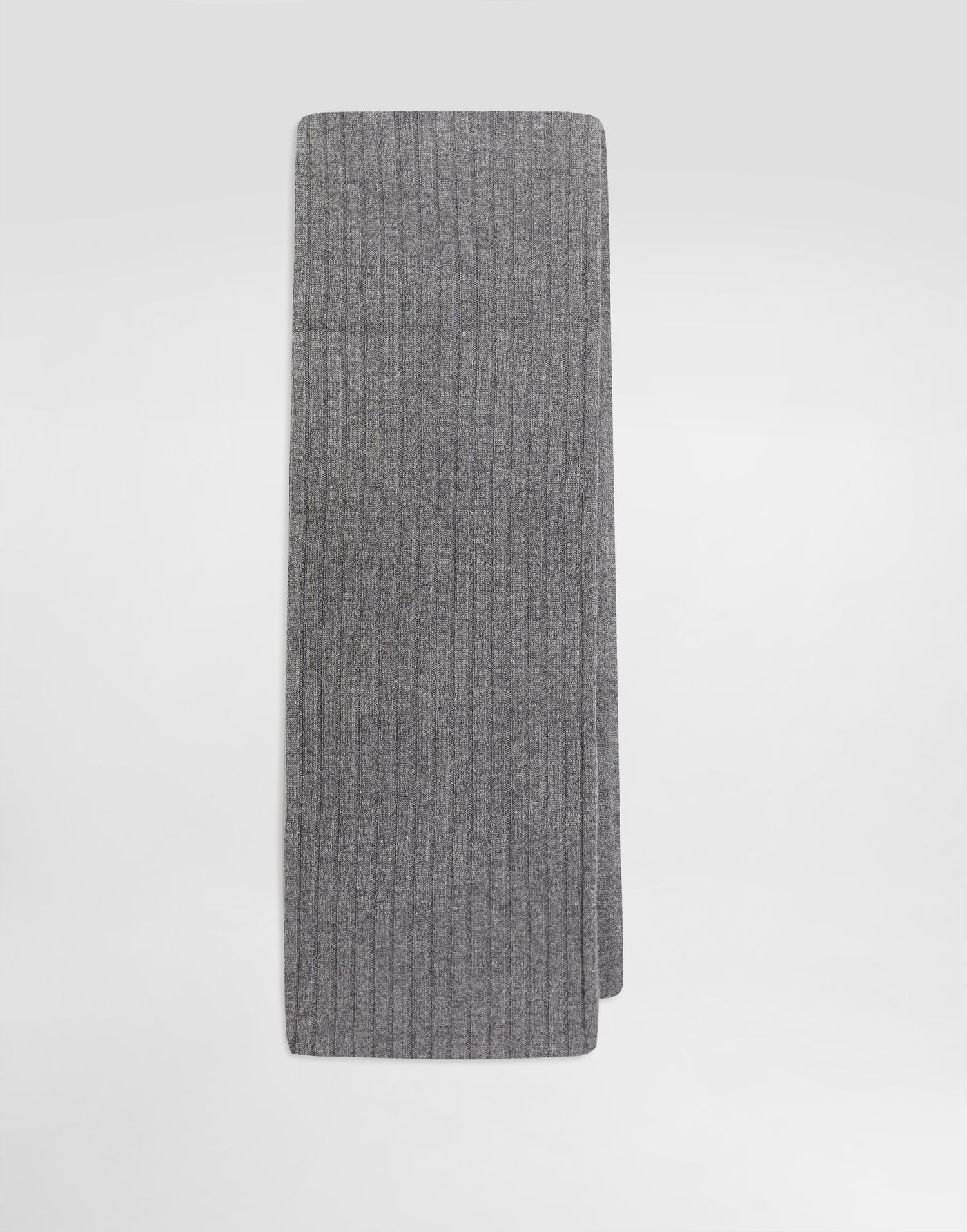 Tørklæde Dolce & Gabbana Dolce & Gabbana Cashmere Flat Rib Knit Scarf Grå | FXR15ZJBW0SN5822, 1