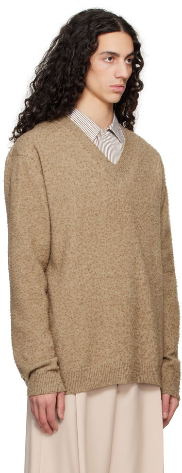Sweater Maison Margiela Maison Margiela Pilling V-Neck Sweater Brun | S50HN0011 M13108, 1