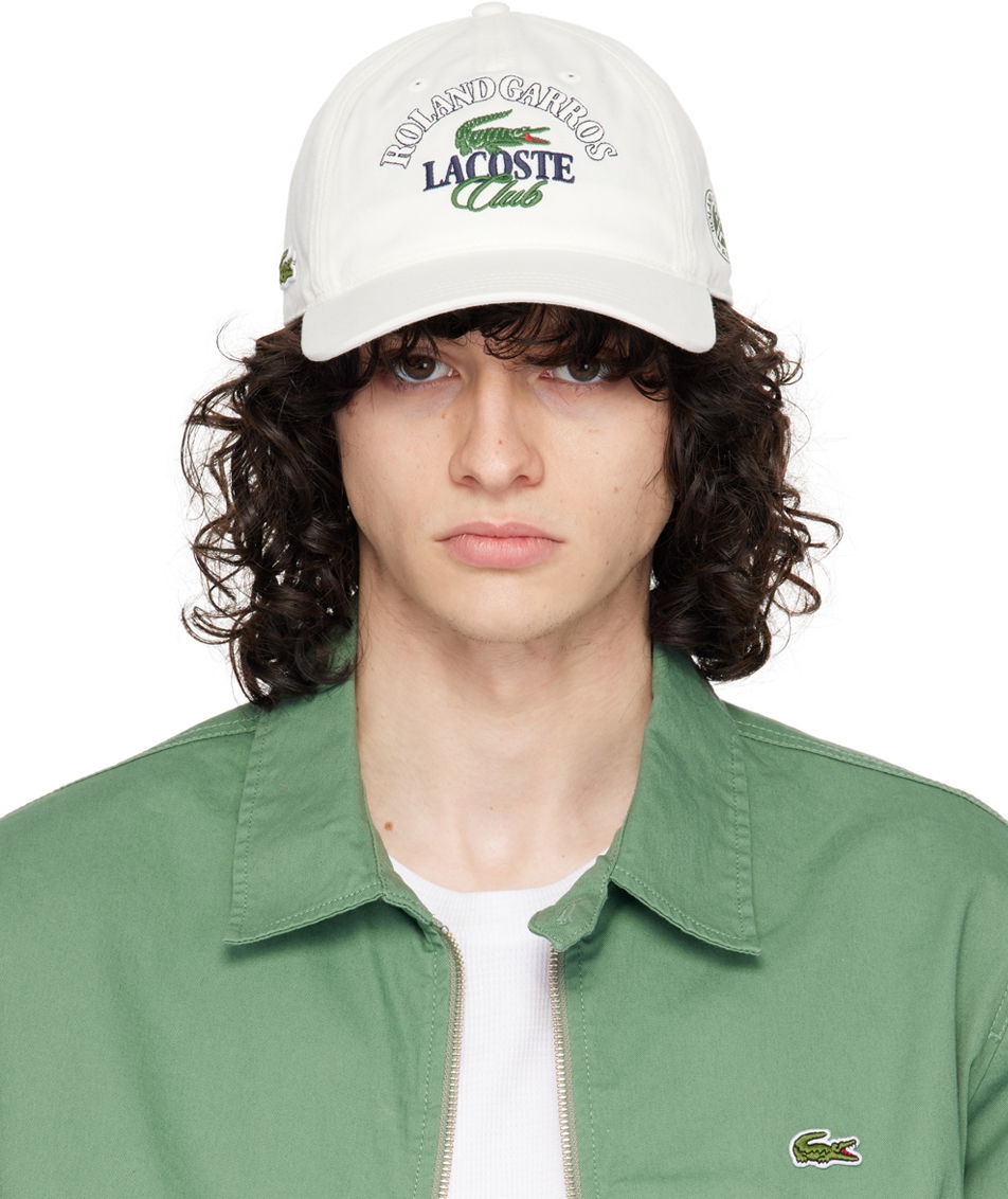 Kasket Lacoste White Roland Garros Edition Cap Hvid | RK7987_70V, 0