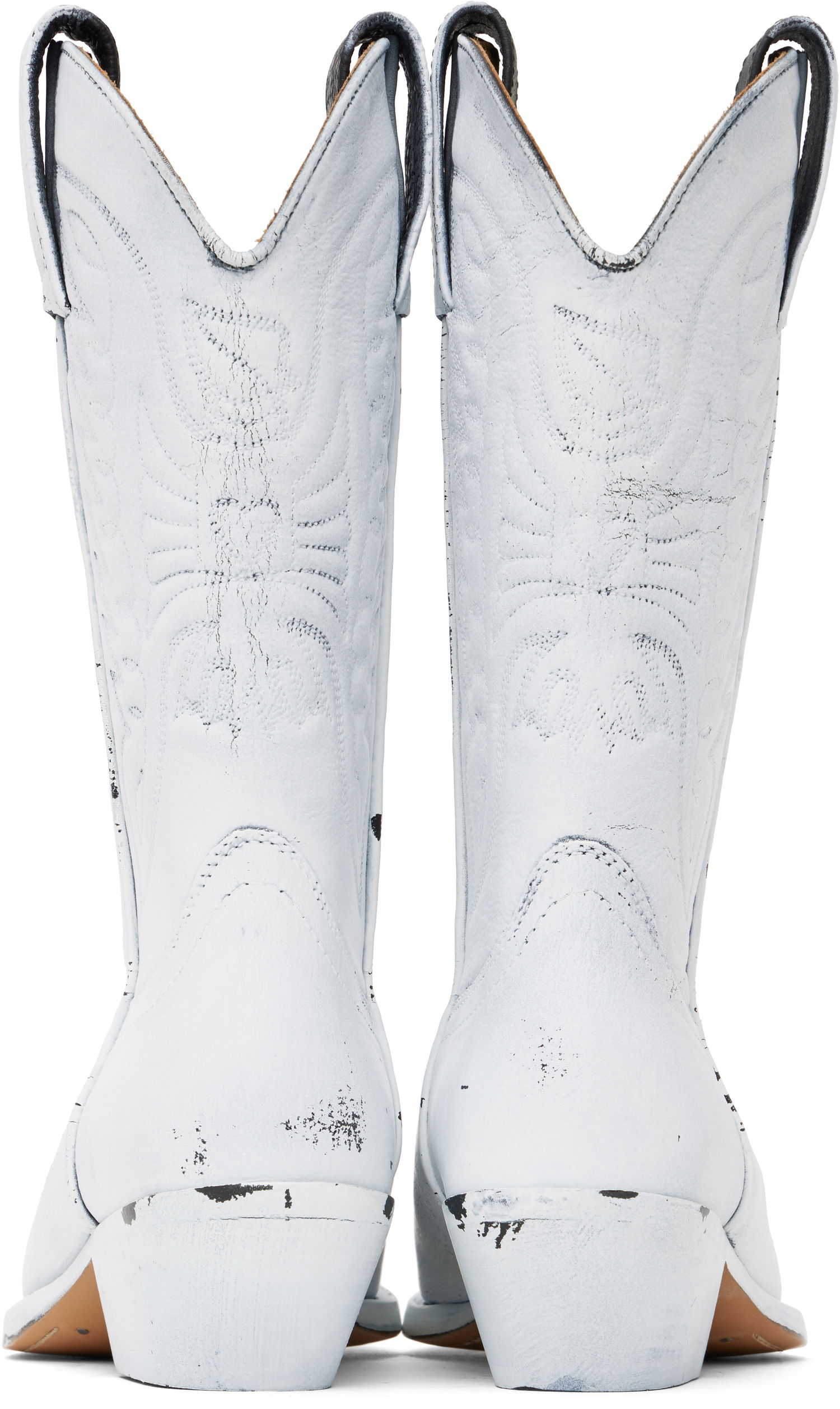 Tøj Maison Margiela MM6 Maison Margiela Painted Cowboy Boots Hvid | S66WW0093 P8299, 1