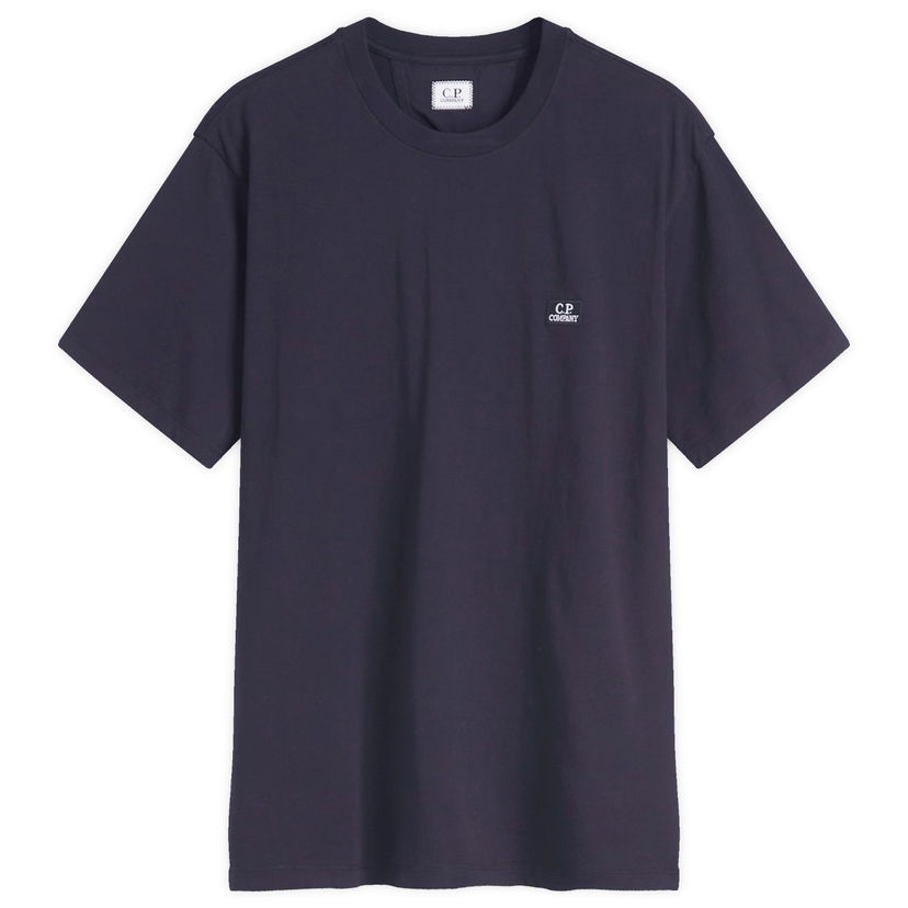 T-shirt C.P. Company C.P. Company 30/1 Logo Patch T-Shirt, Size Large Mørkeblå | 18CMTS031A-005100W-888