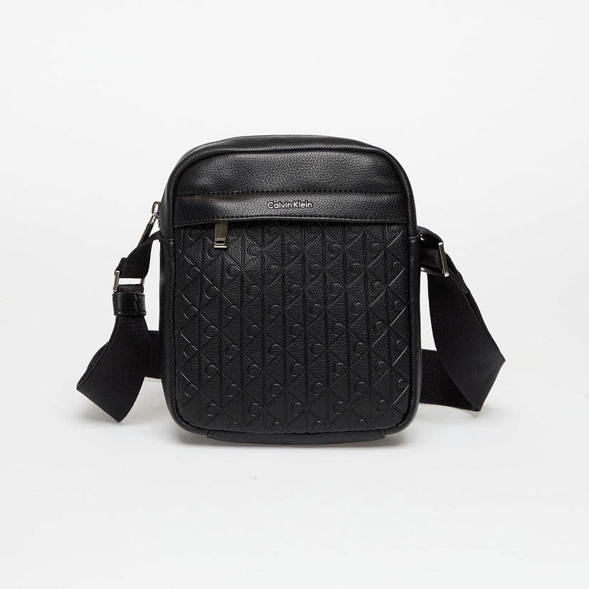 Skuldertaske CALVIN KLEIN Calvin Klein Emblem Aop Emboss Crossover Bag Sort | LV04D3204G UB1