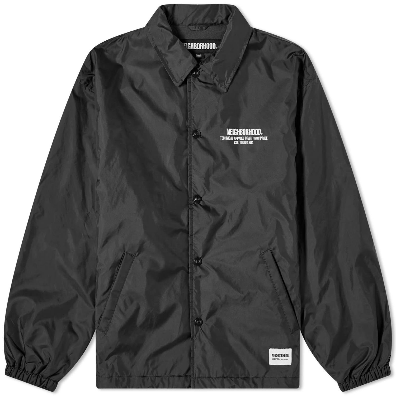 Jakke Neighborhood Windbreaker Coach Jacket Sort | 232TSNH-JKM01-BK, 0