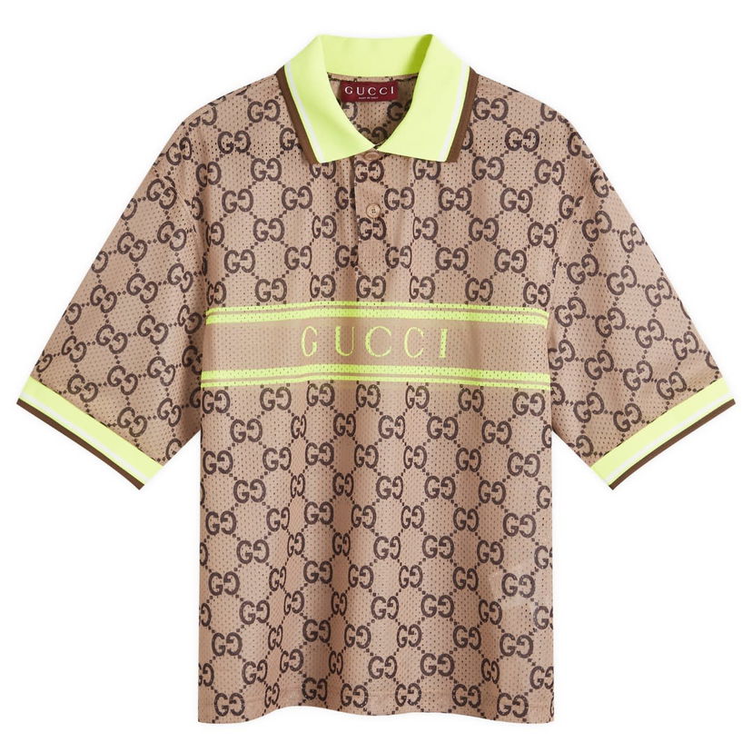 Polo skjorte Gucci GG Monogram Logo Polo Beige | 787890-XJGJ3-2270