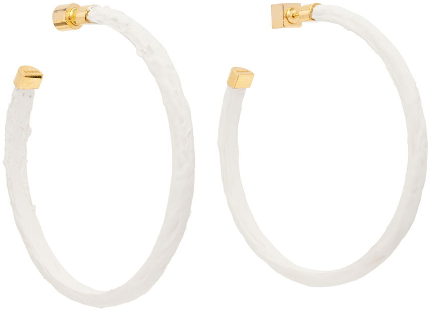 Øreringe Jacquemus White 'Les Créoles Plâtre' Earrings Hvid | 22H223JW308-5848, 0