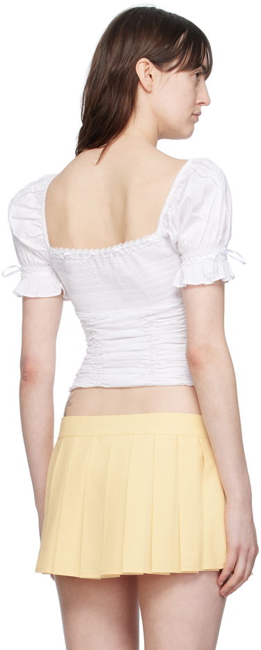 Nederdel GUIZIO Guizio Fontana Shirred Crop Top Gul | S24138W089, 2