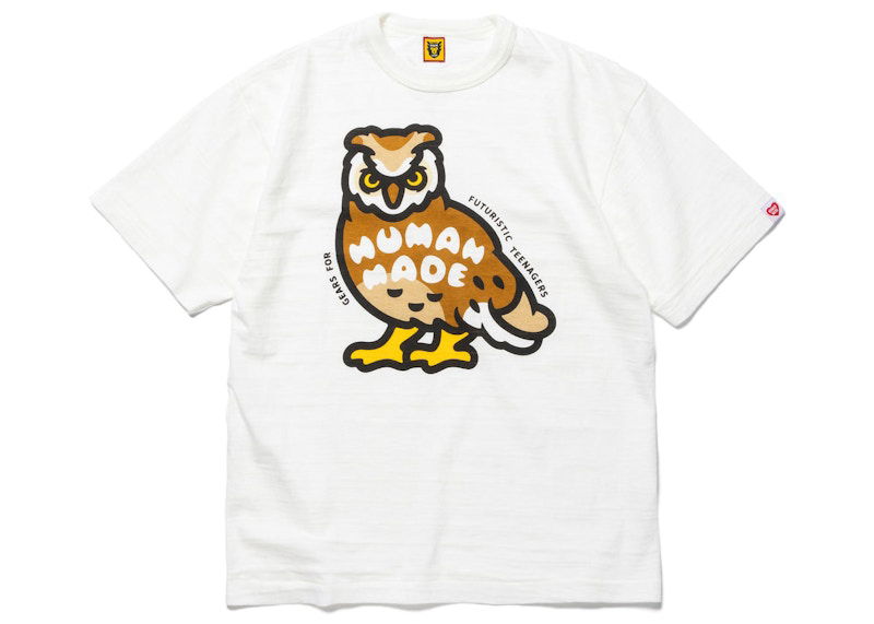 T-shirt Human Made Owl Print T-Shirt Hvid | HM25TE005, 0