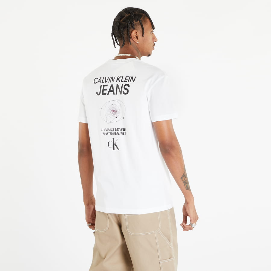 T-shirt CALVIN KLEIN JEANS Future Galaxy Back Hvid | J30J324031 YAF, 1