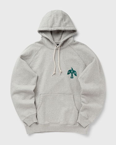 Sweatshirt By Parra CROW LOGO Raglan Sleeve Hooded Sweatshirt Grå | 54325, 0