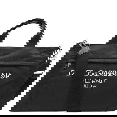 Håndtaske Dolce & Gabbana Nylon Logo Holdall Black Sort | BM2125AG182-8B956, 0