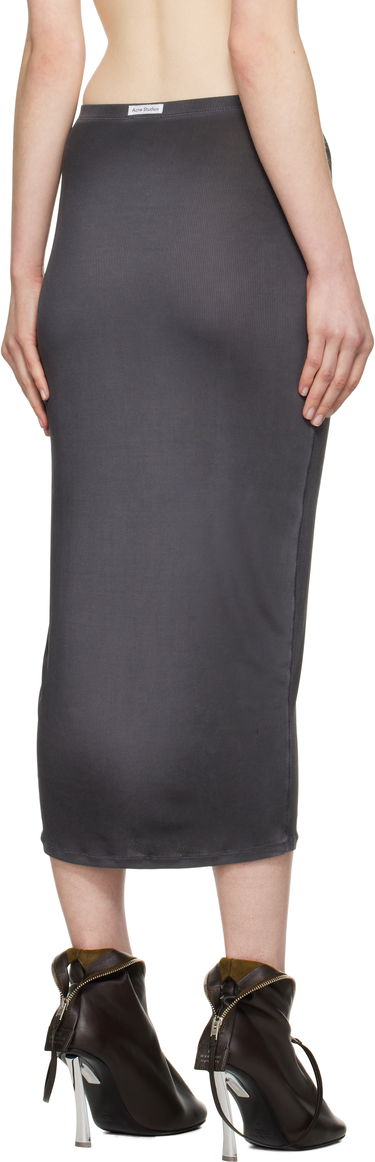 Nederdel Acne Studios Acne Studios Midi Ribbed Skirt Grå | AF0505-, 2