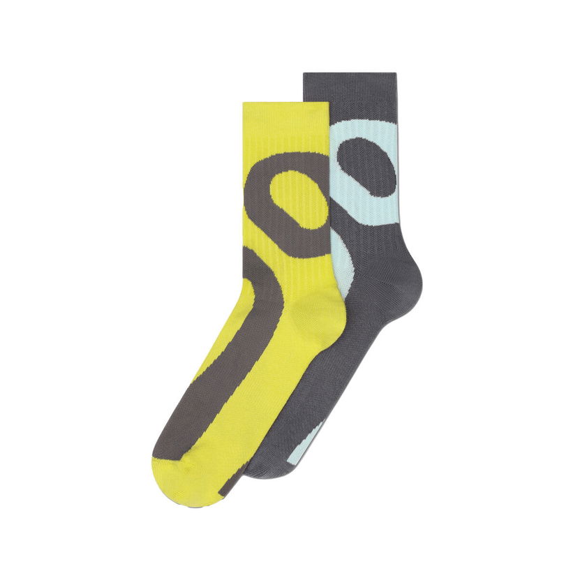 Sokker On Running Liquid Logo Sock High 2-Pack Flerfarvet | 2UF10133363