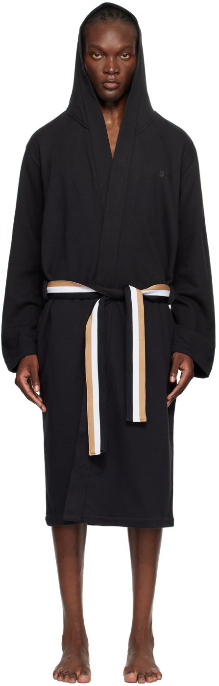Tøj BOSS Black Hooded Robe Sort | 50503142