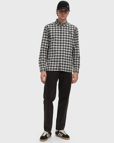 Skjorte Fred Perry Tartan Oxford Button-Down Shirt Sort | M1743-560, 1