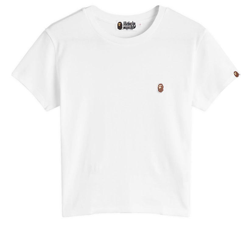 Crop top BAPE One Point Cropped T-Shirt Hvid | 001CSK802003L-WHT