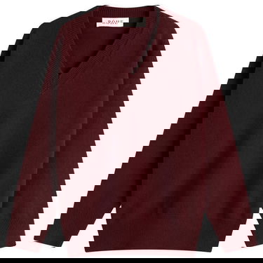 Sweater Róhe Women's V-Neck Knitted Jumper, 32 Bourgogne | 417-23-317, 1