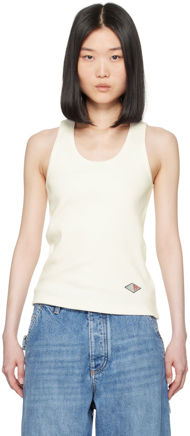 Tanktop Bottega Veneta Rib Tank Top Hvid | 799592 V3Z60, 0